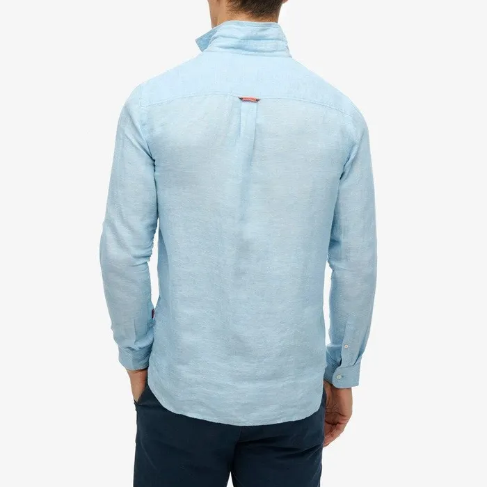 Superdry Vacation Linen LS Overhemd Heren