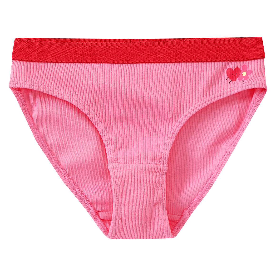Famy 5 Mädchen Slips mit Rippstruktur rosa / blau / weiss