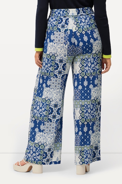 Hose Rose, Patchdruck, gerades Bein, Komfortbund