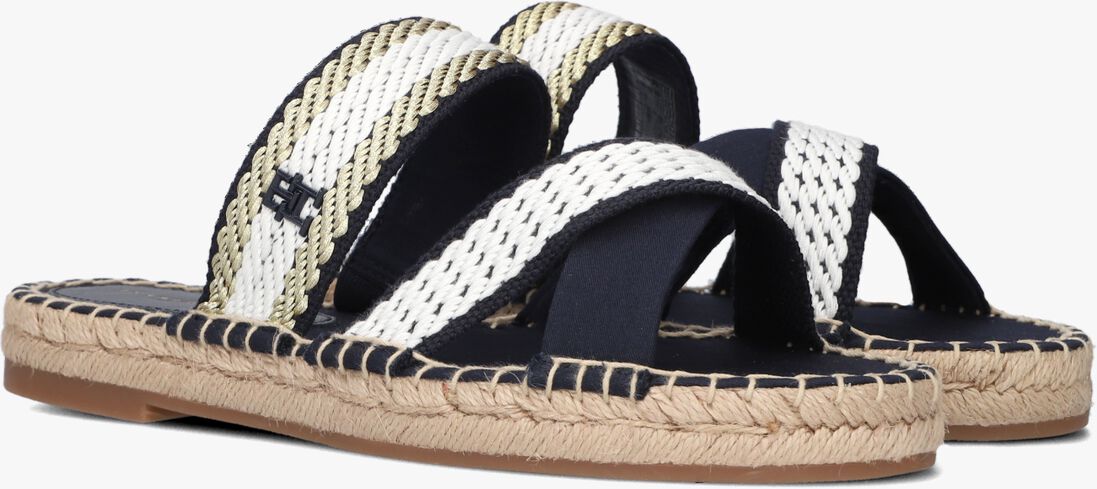 TOMMY HILFIGER blauwe tommy hilfiger slippers golden webbing 1