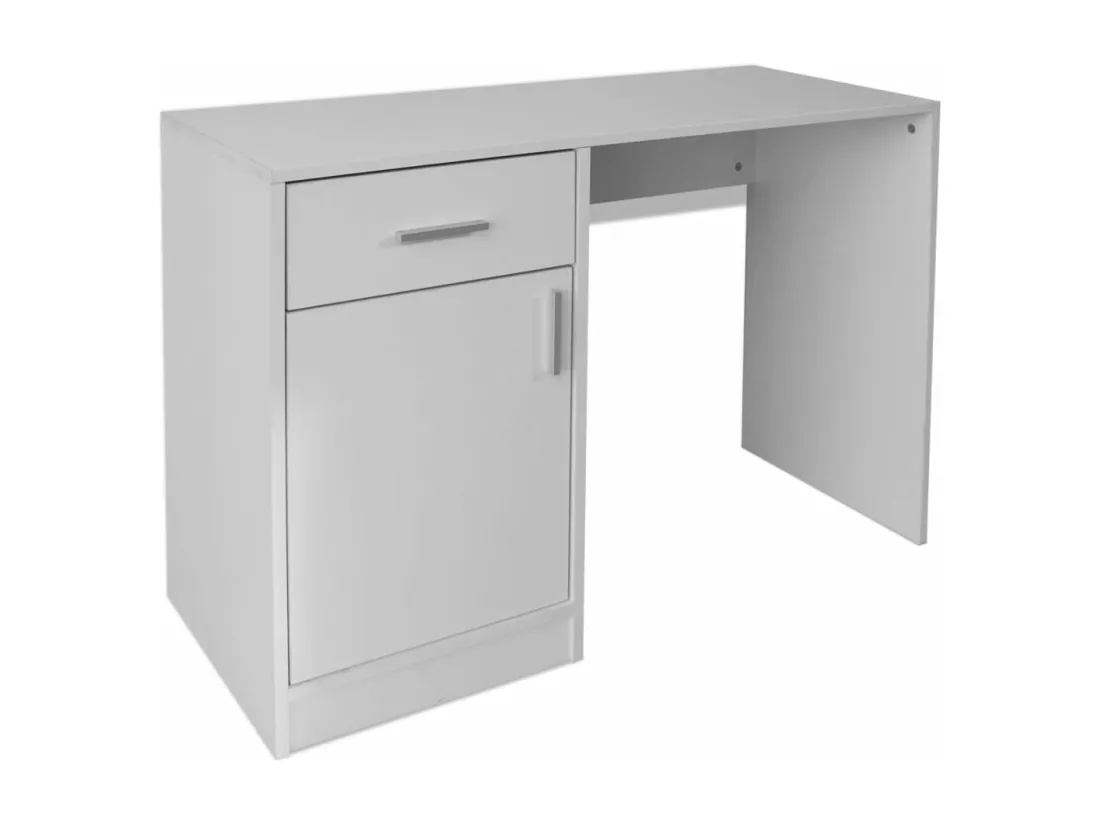 Bureau avec tiroir et placard 100x40x73 cm Blanc