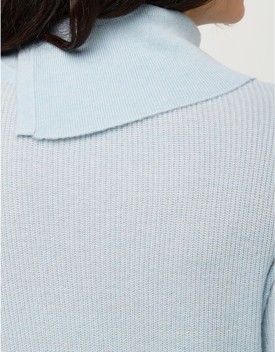 Pull bleu laine cachemire