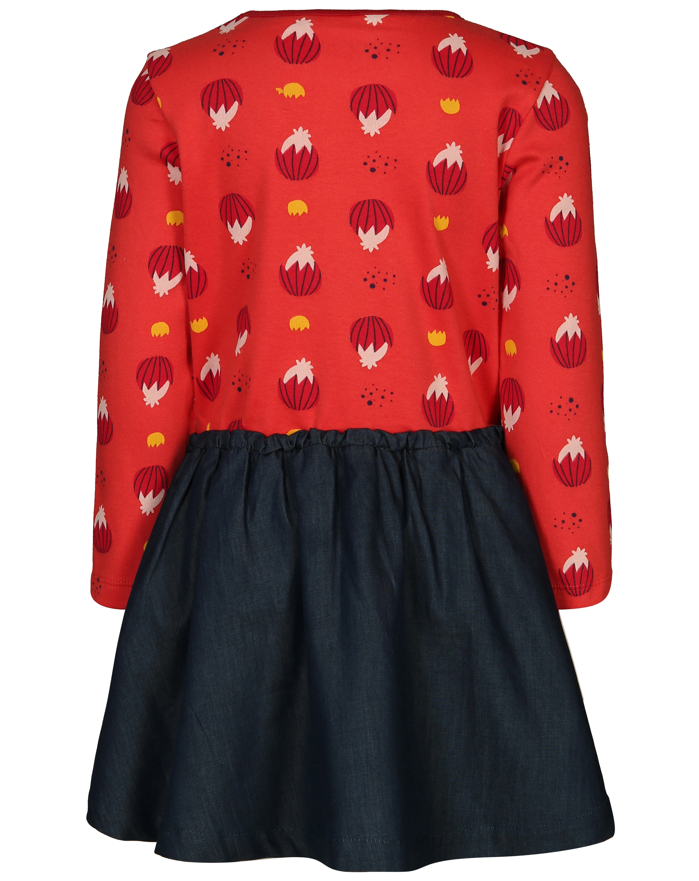 Langarmkleid KATZE in rot/dunkelblau