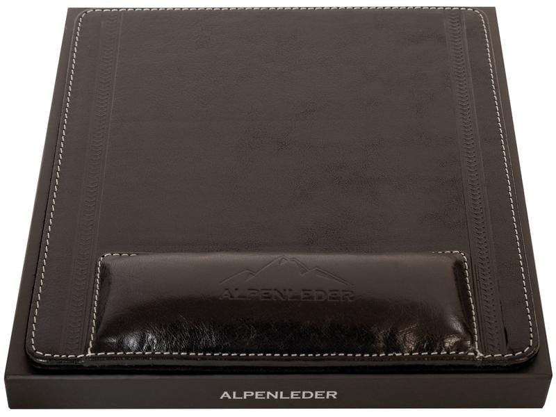 Alpenleder Mausmatte Konstanz Ebenholz Mauspad aus Leder