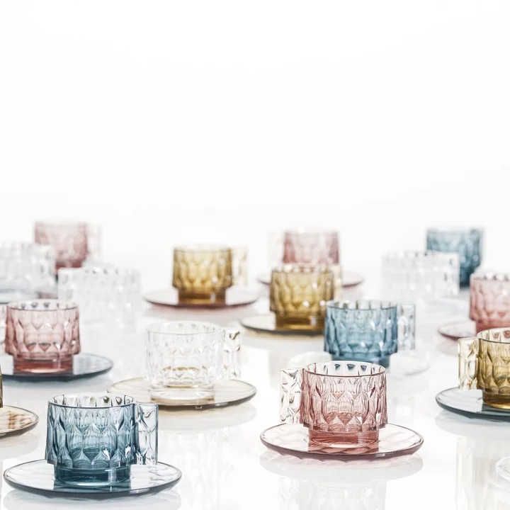 Kartell - Jellies Espresso Tasse und Untertasse, glasklar