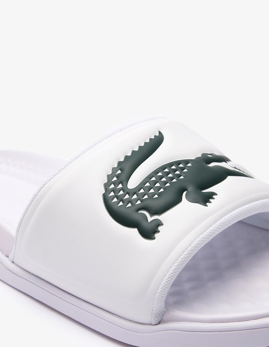 lacoste Claquettes homme serve slide dual blanc