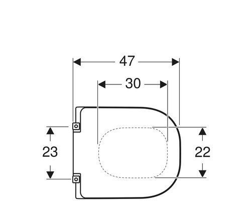 GEBERIT toiletzitting Renova Comfort Vierkant wit 572830000