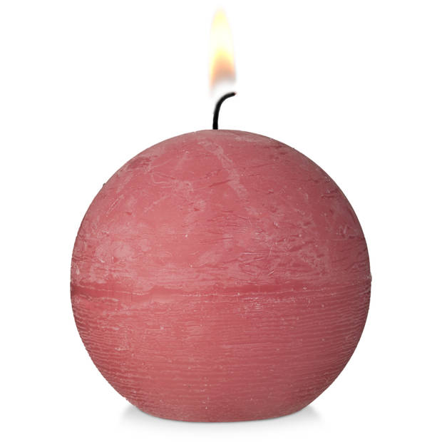 Blokker Rustieke Bolkaars - 8x8 cm - Roze