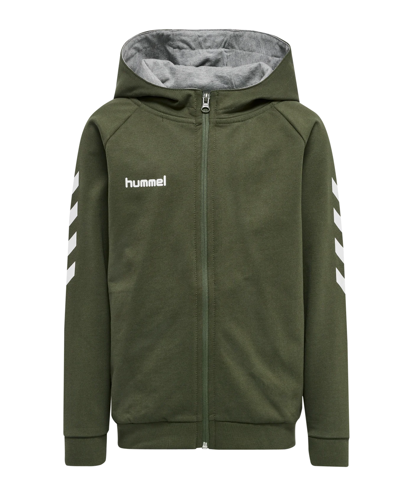 Hummel hmlGO Cotton Kapuzenjacke Kids Grün F6084