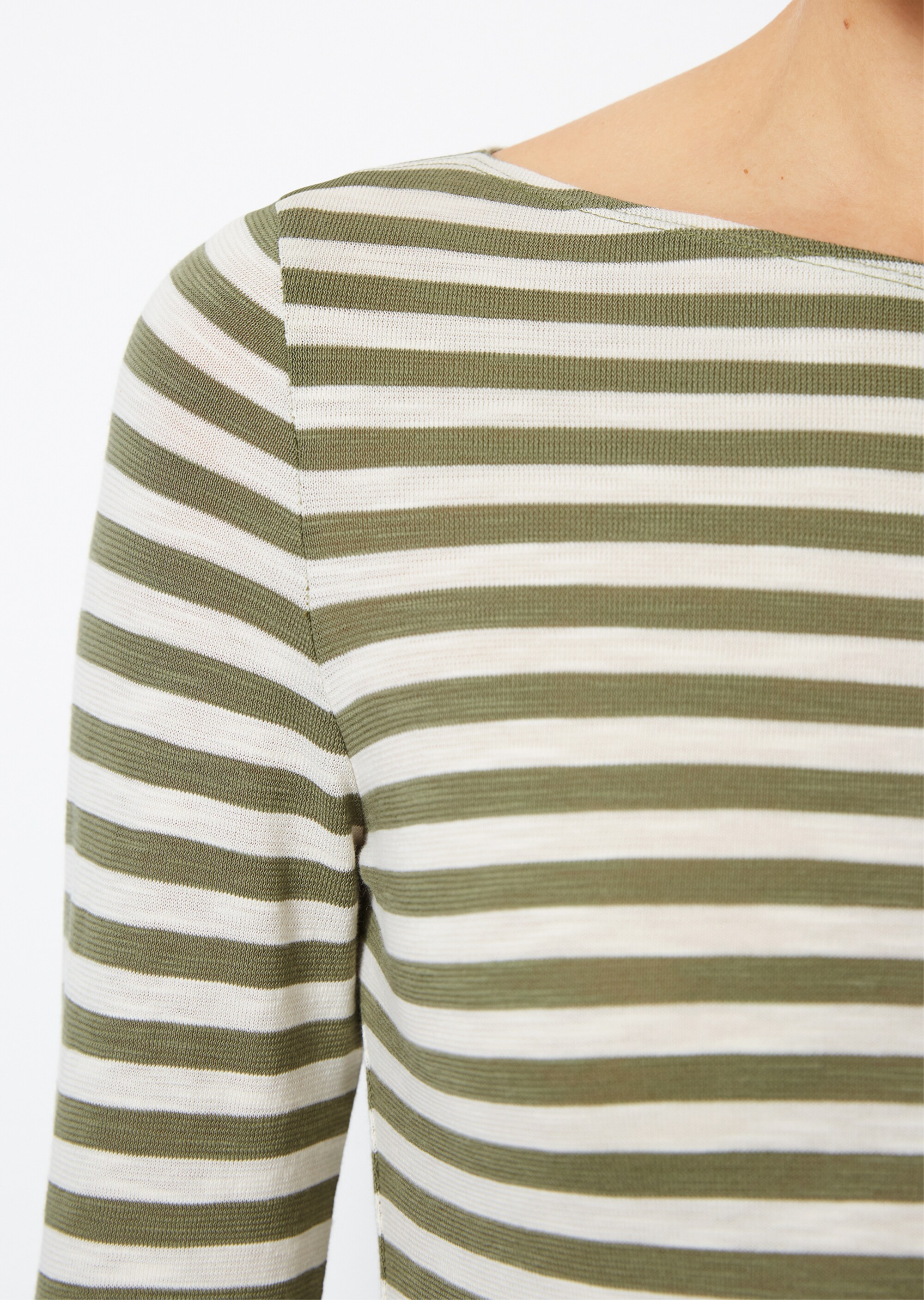 Ringel-Longsleeve regularaus Slubjersey