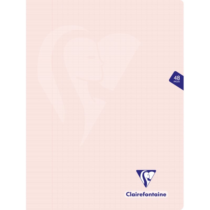 Cahier piqué Clairefontaine Mimesys Pastel 24 x 32 cm grands carreaux 48 pages couleurs assorties