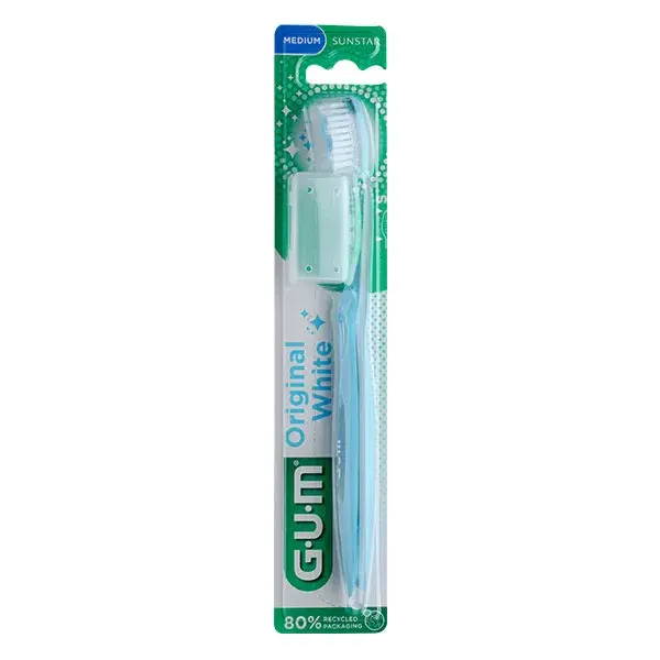 Escova de dentes compacta média Gum Original White