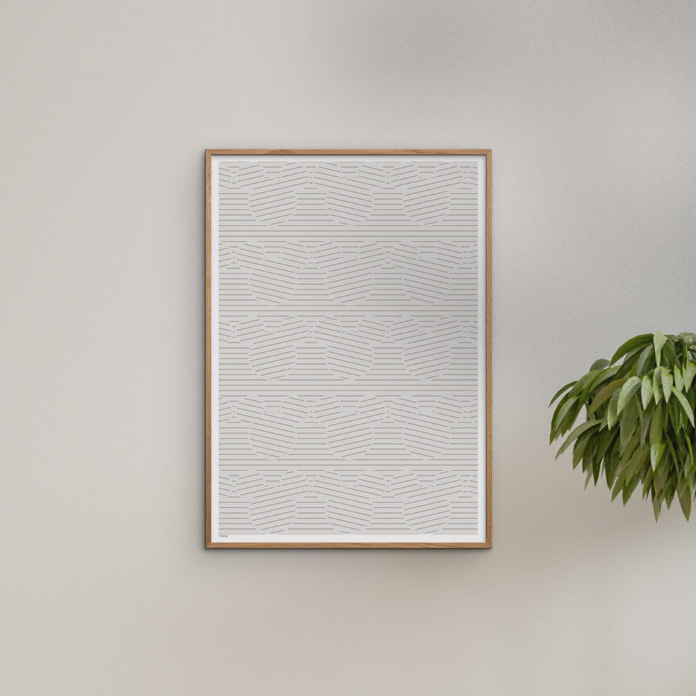 Køb Poster & Frame Disney - Grey Stripe Mickey