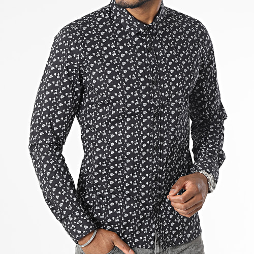 Chemise Manches Longues Carton 10714512D Noir Floral