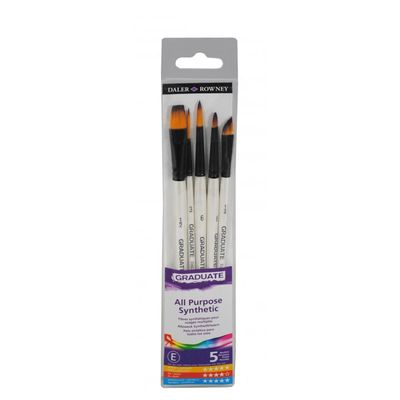 Daler-Rowney Graduate - Pack de 5 pinceaux synthétiques pour aquarelle