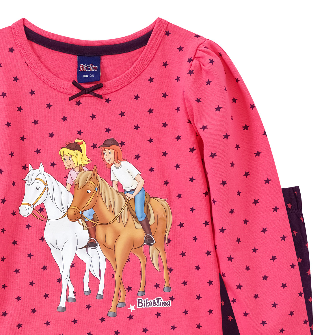 Topolino Bibi & Tina Schlafanzug mit Print pink