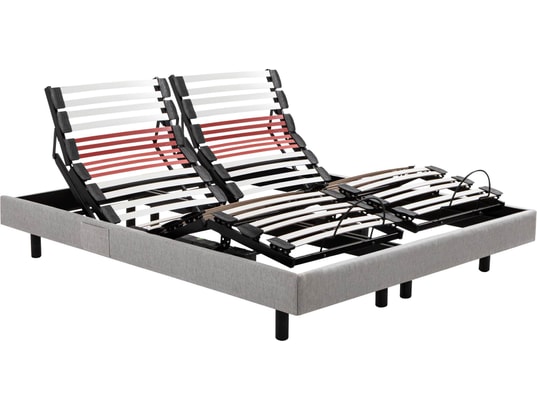 EPEDA - Sommier Electrique 2 x 80 x 200 Horizon Relax 1620D gris clair