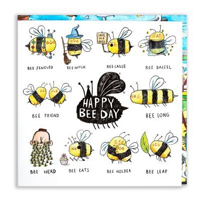 Bee Birthday Puns Card