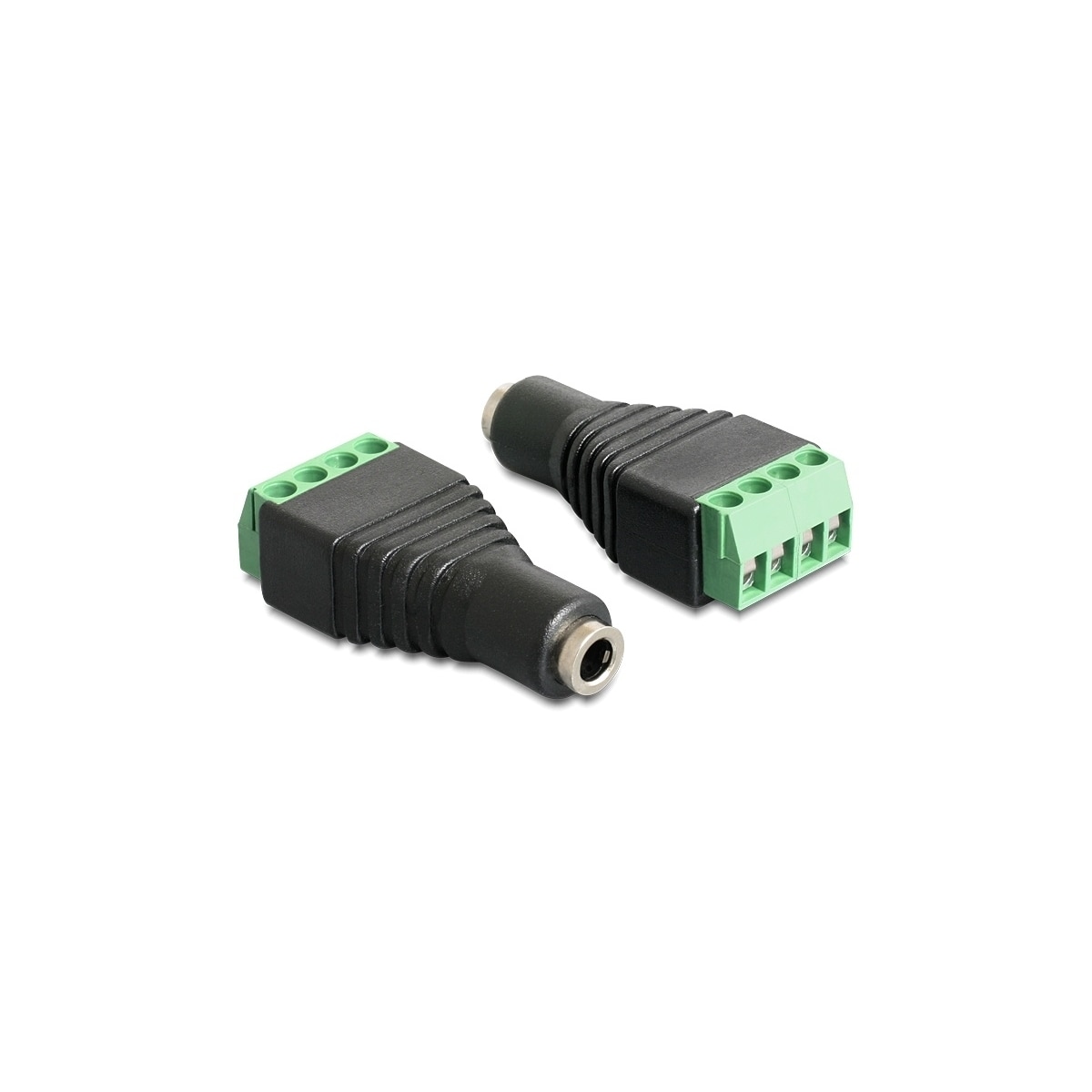 DeLOCK adapter, 3,5mm stereo ho till 4-pin terminalblock, svart