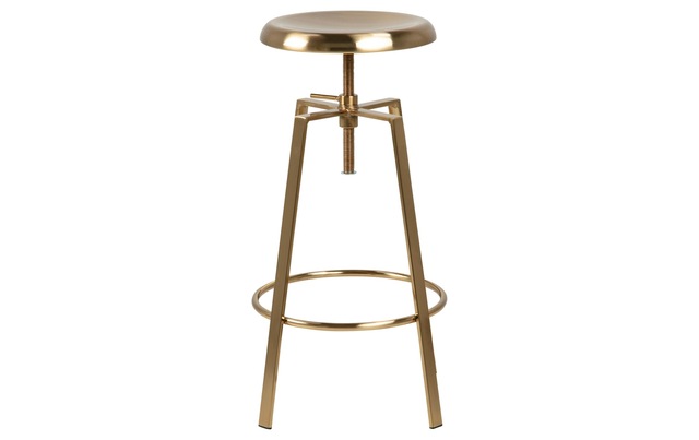 AC Design Barhocker »Goose 41 x 87 cm« Barhocker ohne Rückenlehne aus gold-gebürstetem Stahl