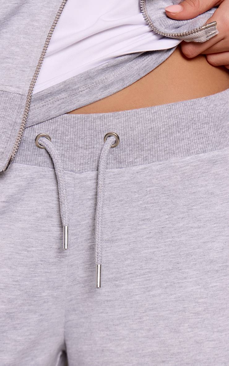 Gris Chiné Pantalon Droit Décontracté