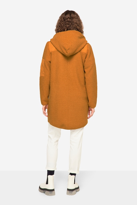 Hoodie-Jacke, Teddyfleece, Kapuze, Langarm, OEKO-TEX