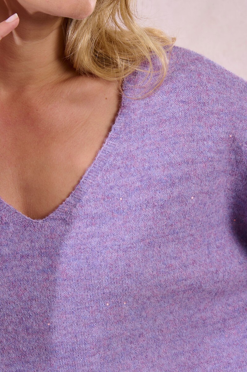 MOLLY BRACKEN<br>Suéter oversized com lantejoulas