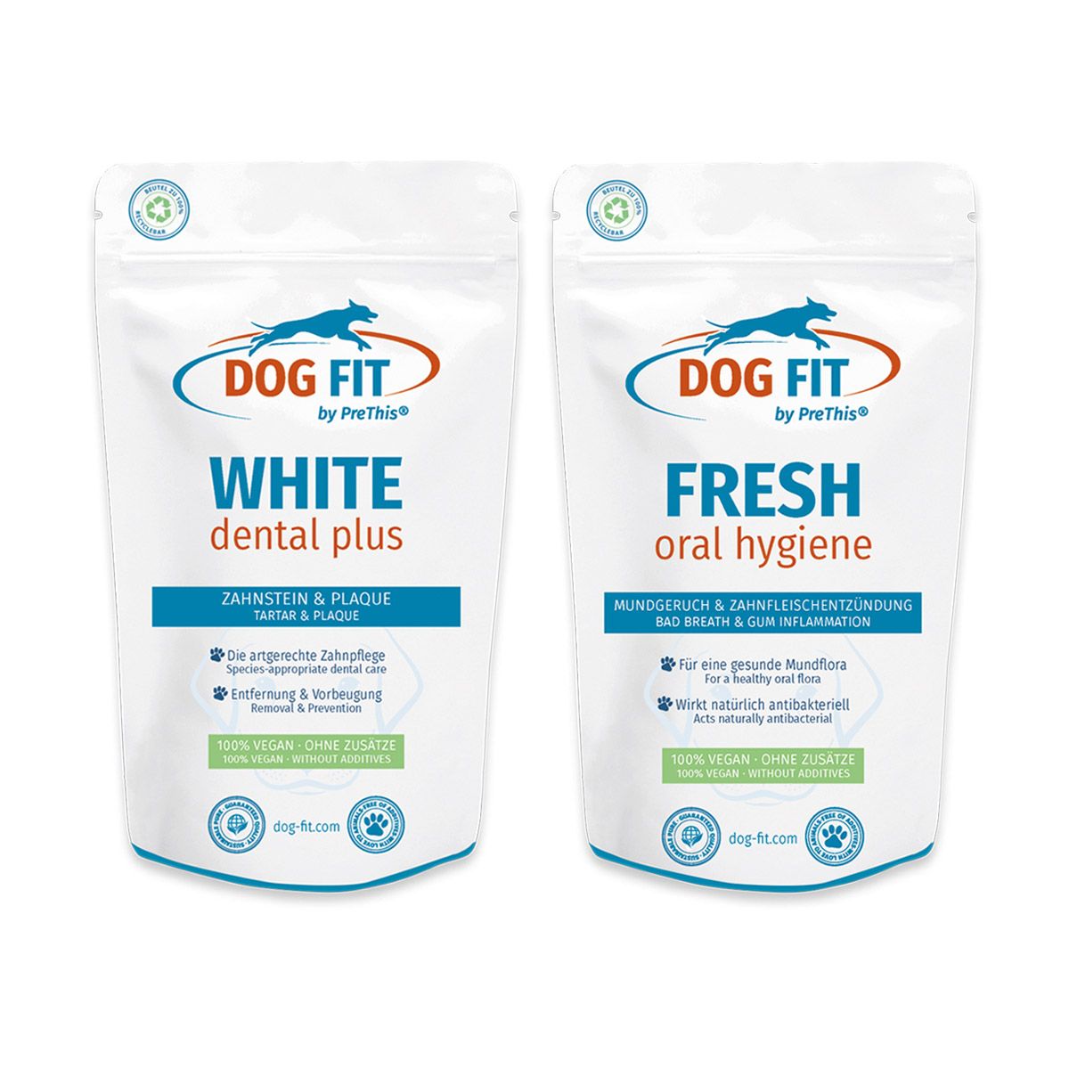 DOG FIT by PreThis® WHITE dental plus & FRESH Hunde » Zahnstein & Mundgeruch