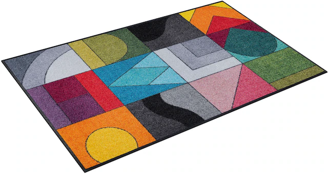 wash+dry by Kleen-Tex Teppich »Momix« rechteckig 7 mm Höhe modernes Patchwork Design, rutschhemmend, waschbar