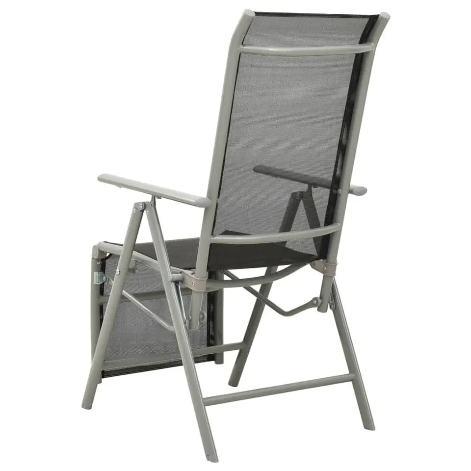 vidaXL - Tuinstoelen - Zilverkleurig - Aluminium - 2 stuks - Verstelbaar