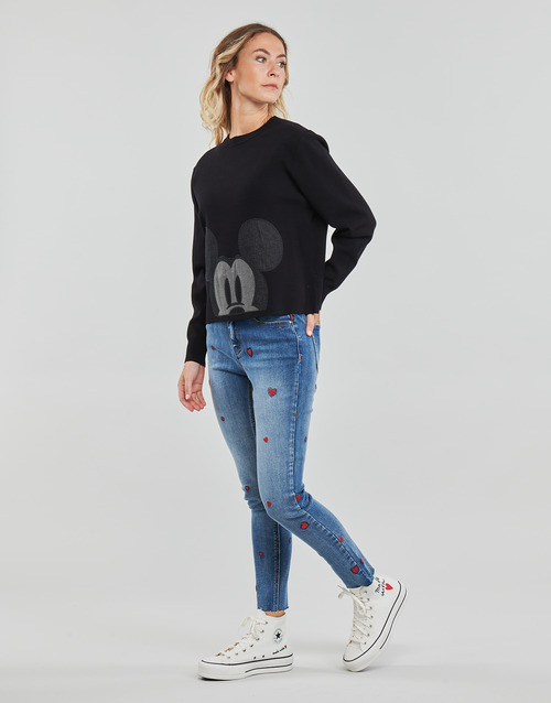 Desigual - MICKEY PATCH DENIM - Noir