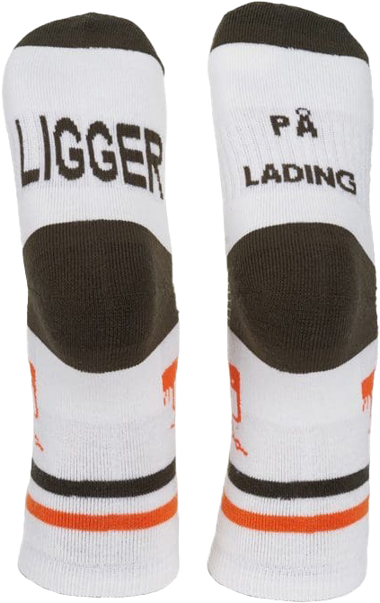 Merino Ullsokker Ligger på lading - Hvit & Grønn
