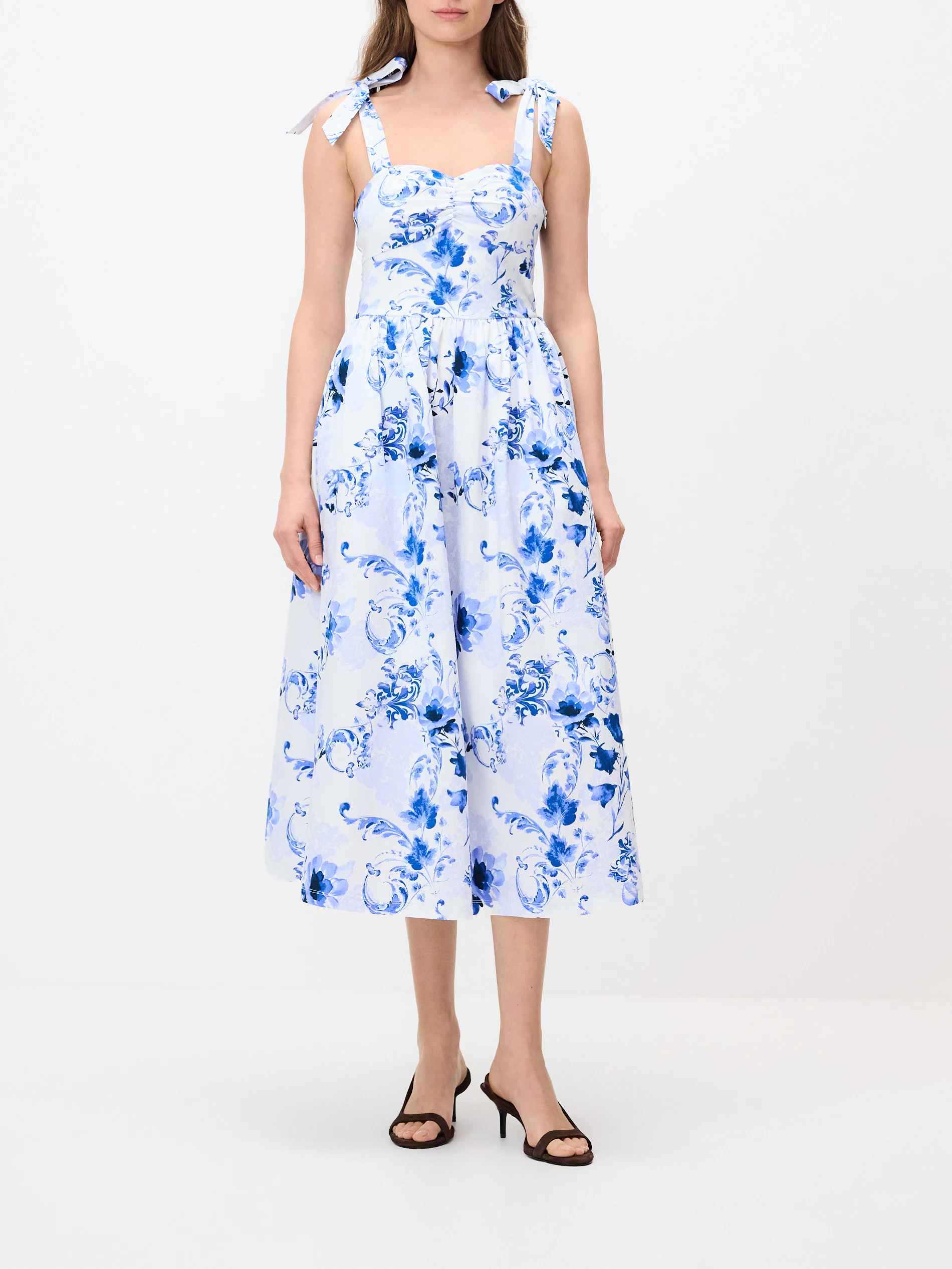 Midikleid mit Blumenmuster