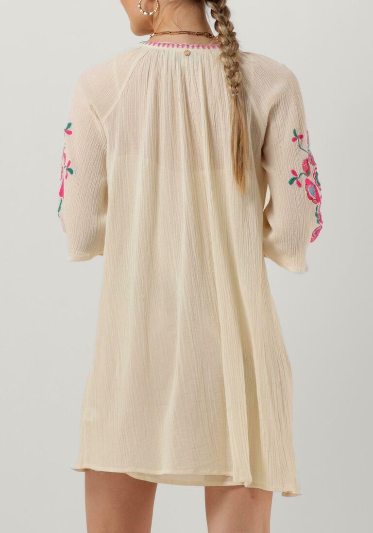 creme antik batik mini jurk magoo dress