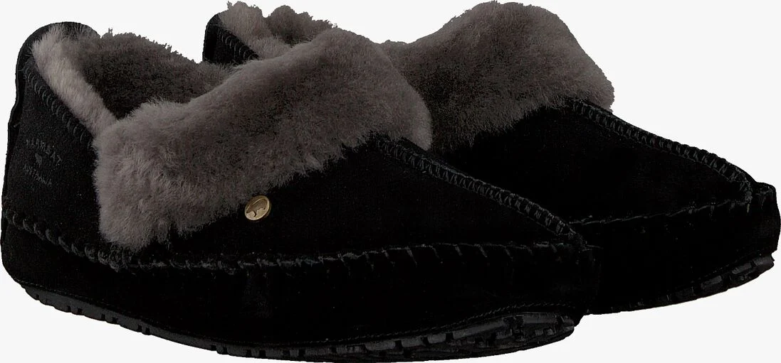 WARMBAT zwarte warmbat pantoffels barrine