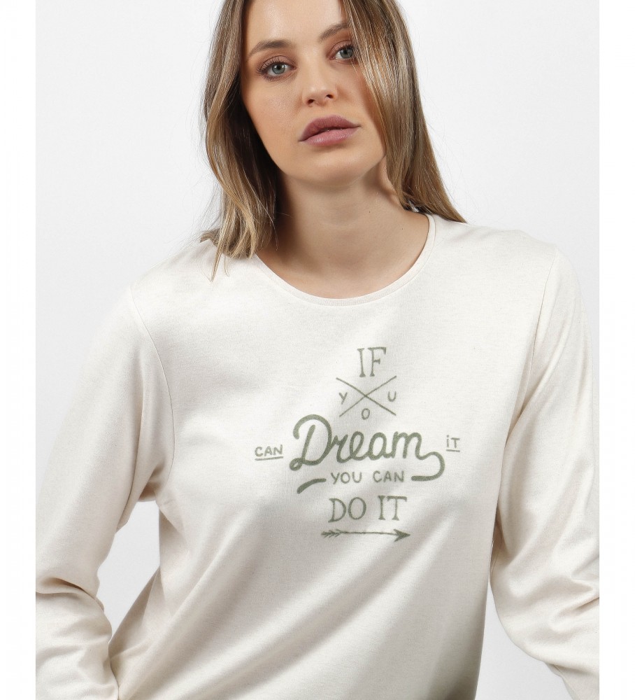 Pijama Admas If You Dream bege, verde