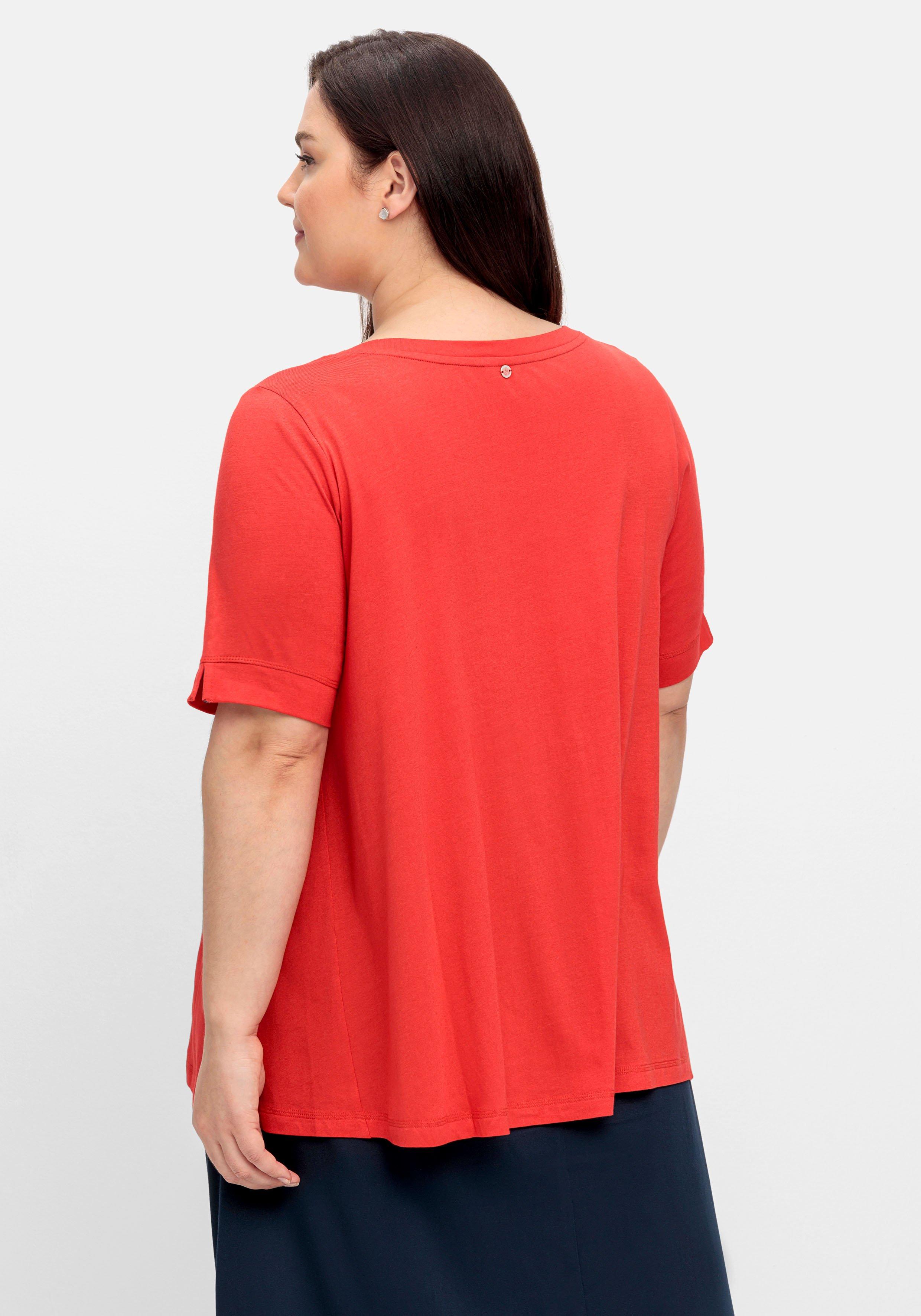 Jerseyshirt in A-Linie, mit Wordingprint