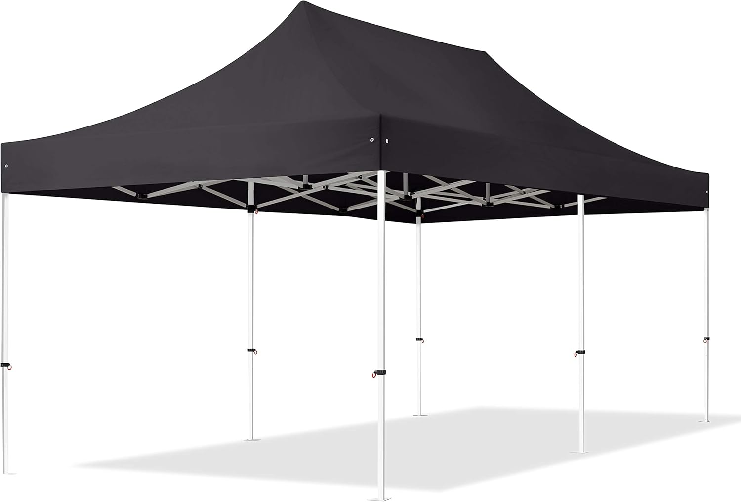 TOOLPORT 3x6m Faltpavillon Pavillon Partyzelt Gazebo Stahl 30mm, 4 Seitenteile, Panoramafenster, grau
