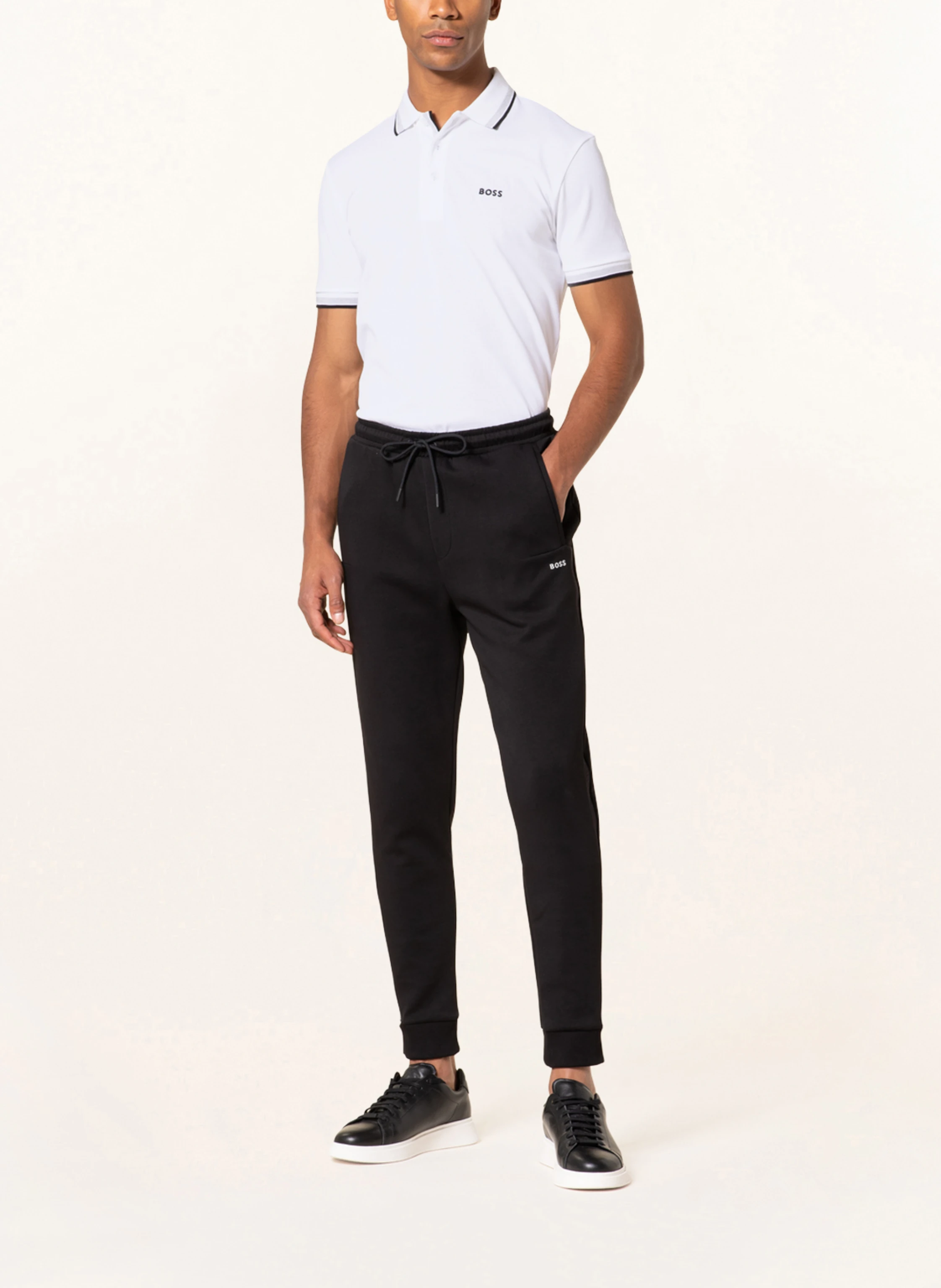 BOSS Piqué-Poloshirt PADDY CURVED Regular Fit