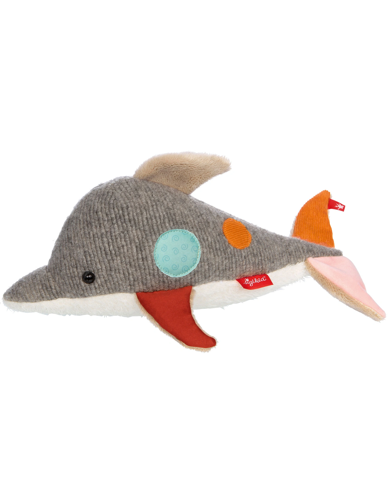 Kuscheltier PATCHWORK DELFIN SWEETY (33cm) in bunt