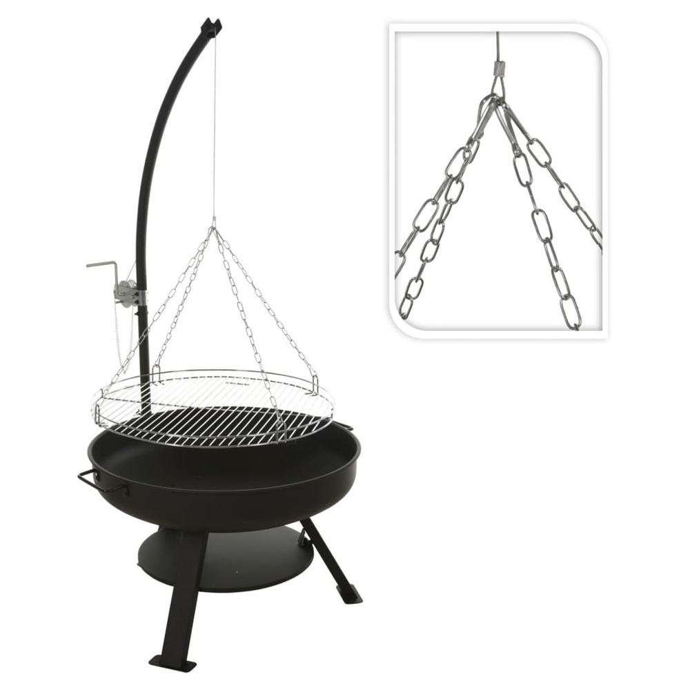 Bol à feu avec grille de barbecue vaggan 60 cm