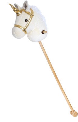 Teddykompaniet Kjepphest Enhjørning 100 Cm, Hvit