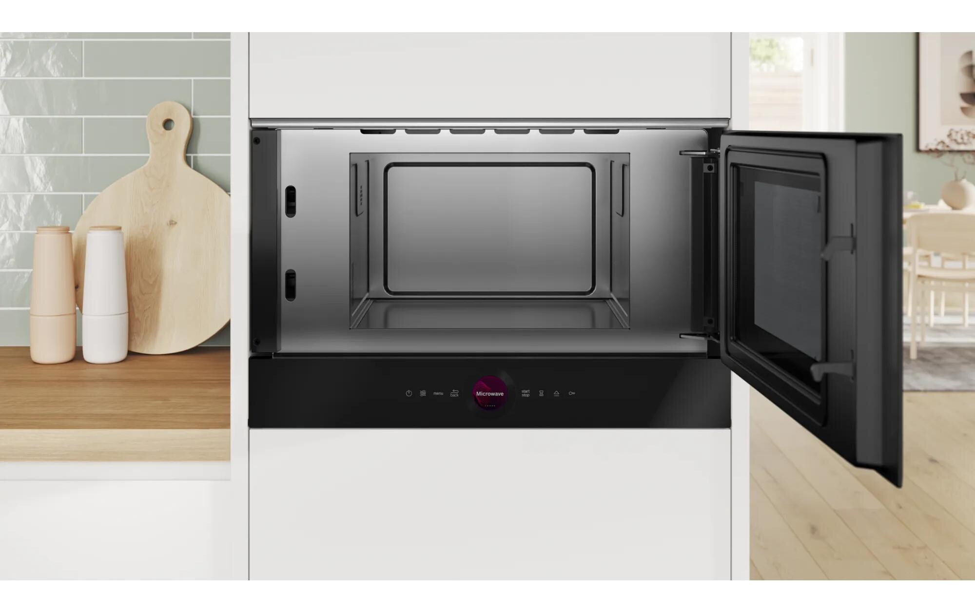 Einbaumikrowelle Serie 8 BFR7221B1 Rechts<br>Mikrowellengerät mit Inverter-Technologie