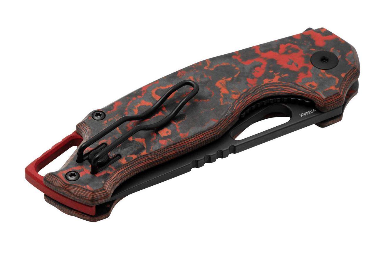 MKM Vincent VCV-CLD Black PVD VANAX, Lava Flow Carbon Fiber, Red Aluminum zakmes, Jesper Voxnaes design