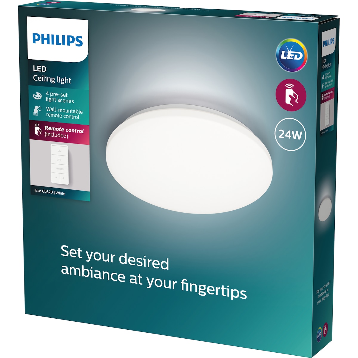 Philips Izso taklampe 24W med fjernkontroll