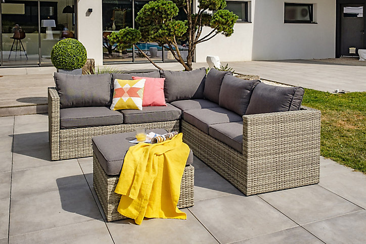 Salon de jardin bas Bonheur 5 personnes