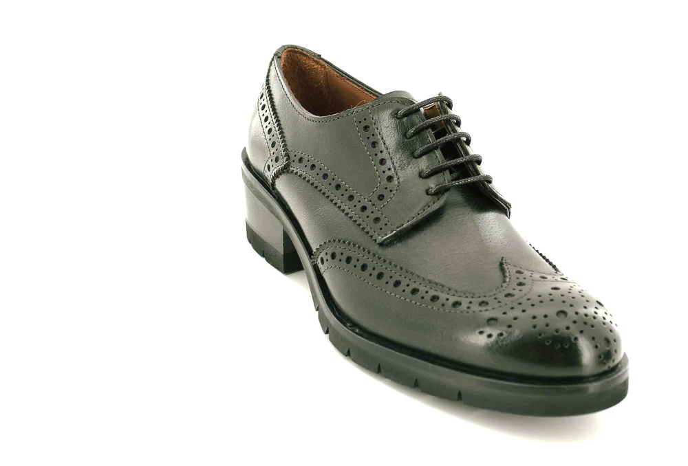 UPPER SHOES - DERBY D814 VERTFONCE