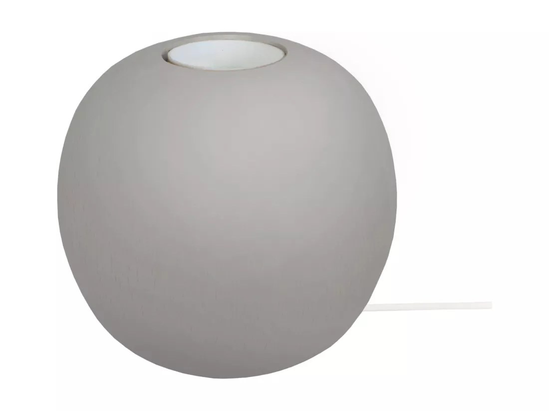 Pied de lampe globe bois gris 10 cm.