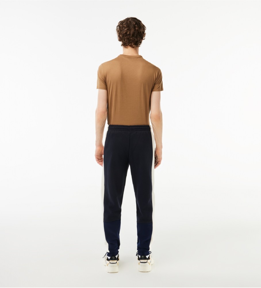 Calça de treino Lacoste Jogger, corte regular, azul marinho.