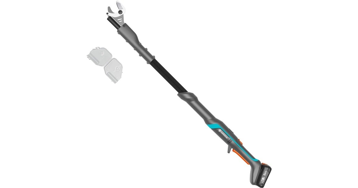 GARDENAAccu-takkenschaar EasyCut 110/18V P4A gebruiksklare set boomschaar  (Donkergrijs/turquoise, Accu en oplader inbegrepen, POWER FOR ALL ALLIANCE)